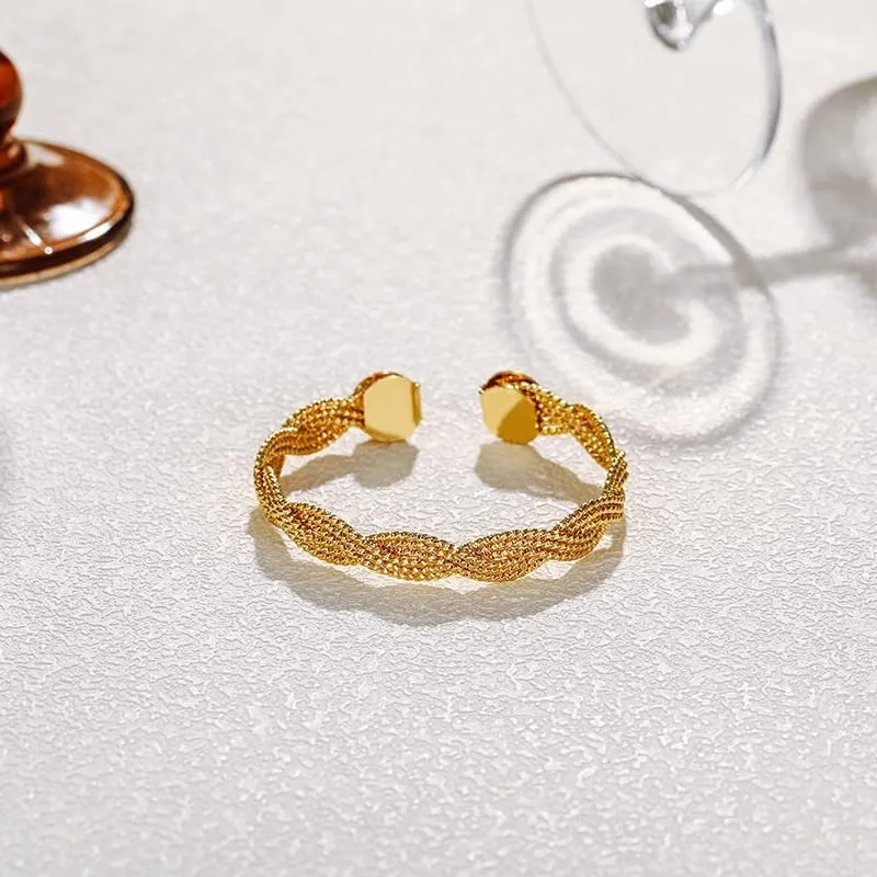Gold Bangle Bracelets for Women, Adjustable Multi-Layered Cuff Bracelet, Vintage Design, 18K Gold-Plated Jewelry, Trendy Jewelry Gift for Her