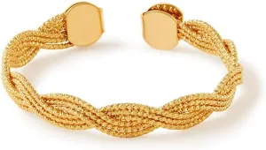 Gold Bangle Bracelets for Women, Adjustable Multi-Layered Cuff Bracelet, Vintage Design, 18K Gold-Plated Jewelry, Trendy Jewelry Gift for Her