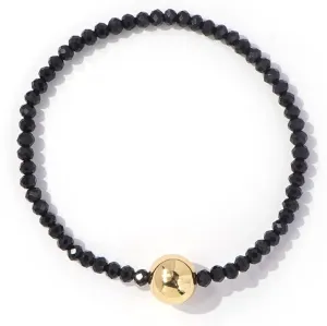 Gold Statement Beaded Strand Couples Bracelets for Women,Stackable Charm Black String Boho Beads Friendship Fashion Jewelry Gift for Her