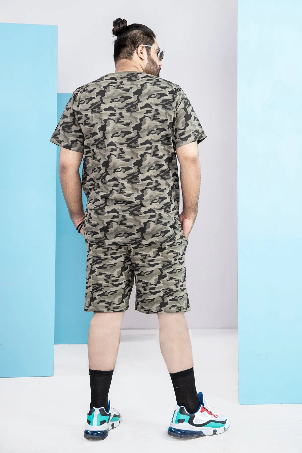 Green Camouflage T-Shirt (Plus Size) - S21 - MT0093P