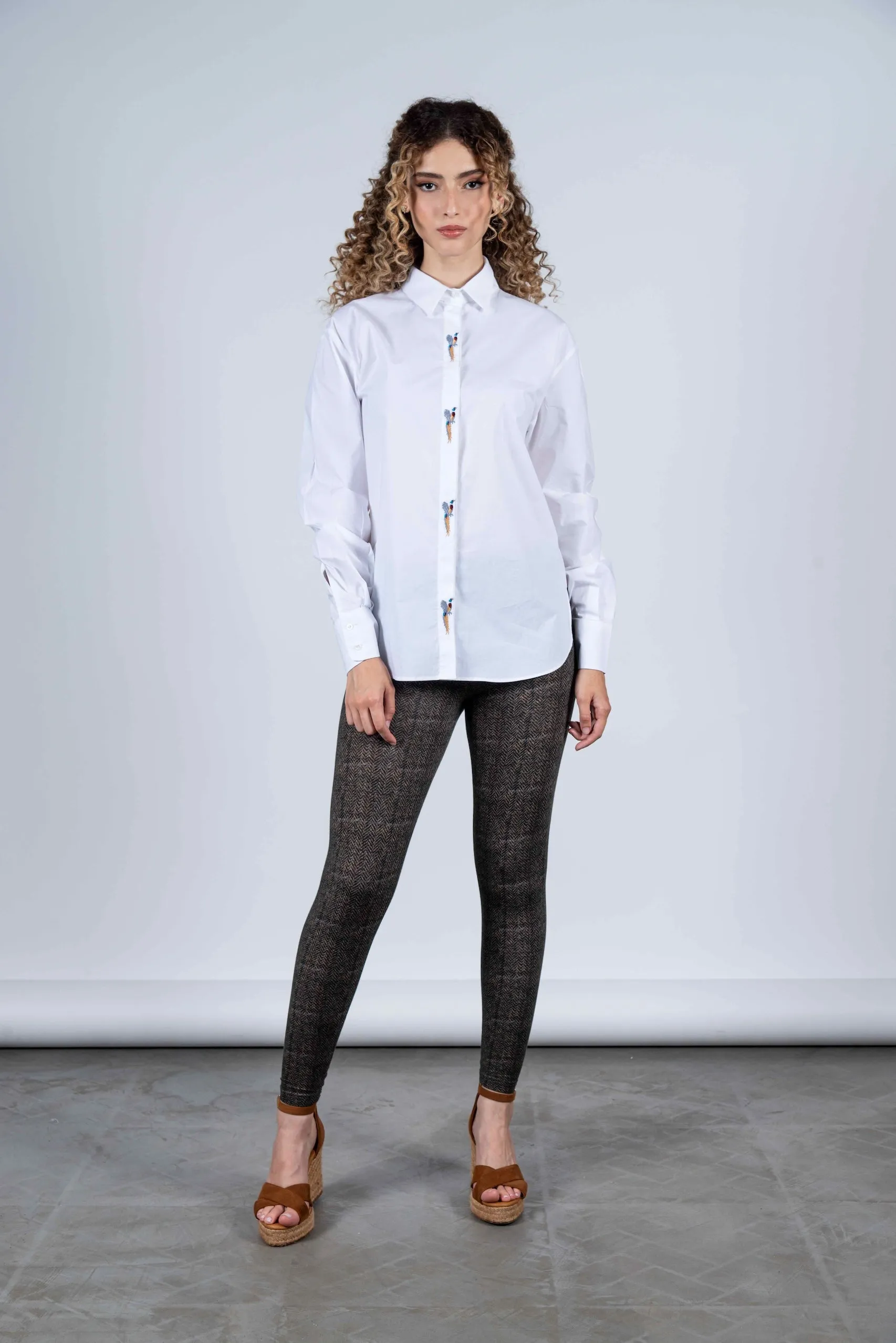 Hartwell Abigail Embroidered Pheasants Shirt