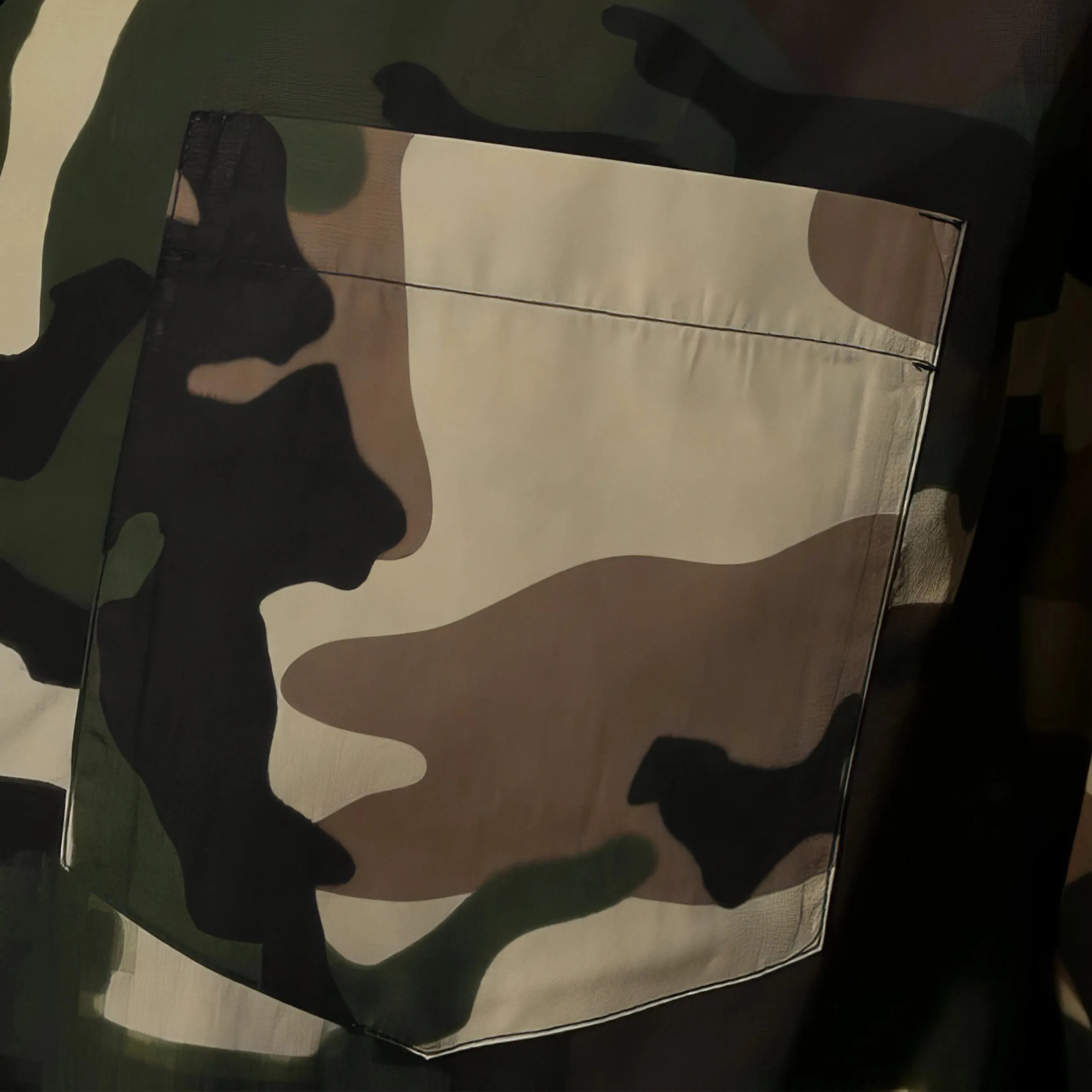 Hawaiian Shirt In Camo Print
