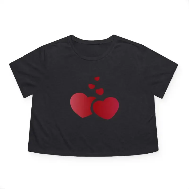 Hearts Women's Flowy Cropped Tee