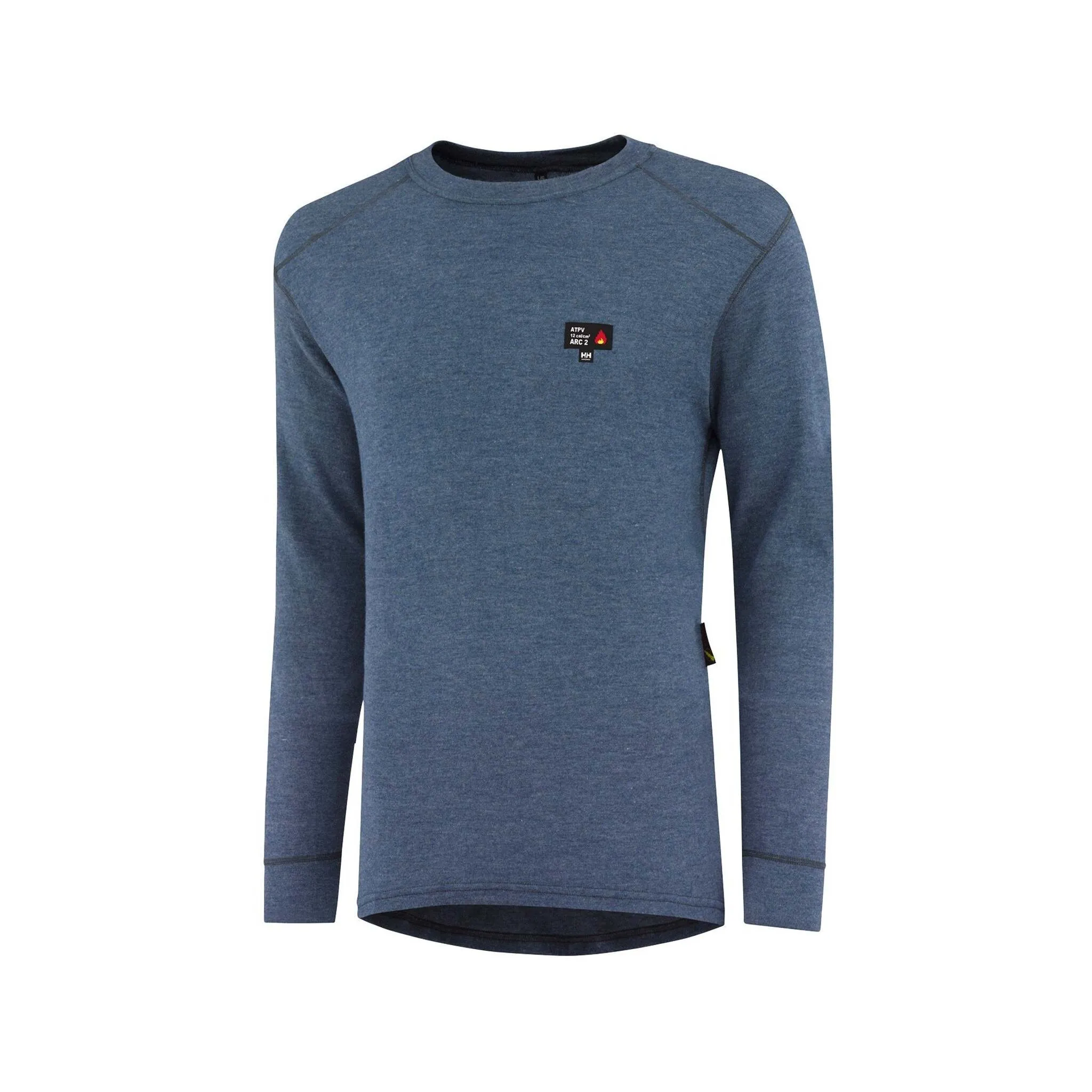 Helly Hansen Men's 2.0 Crewneck Shirt Fargo – FR Base Layer, Double Knit Cuffs, NFPA 2112, Moisture-Wicking, Anti-Static | Sizes XS-5XL