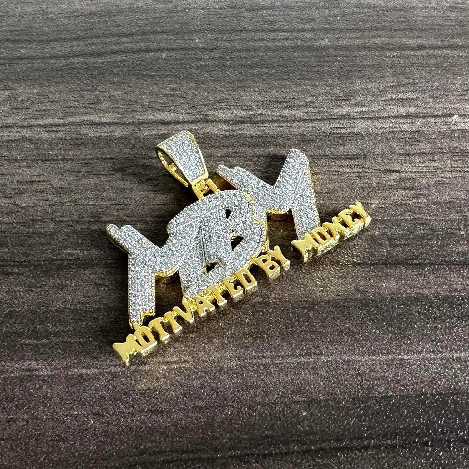 Hip Hop Jewelry Iced Out Necklace Letter Pendant Cubic Zirconia Necklace