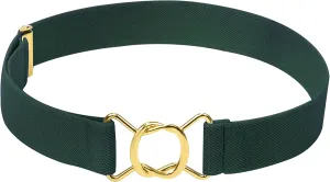 HOLDEM Kids Belts for Boys Brass Twisted Toddler Stretch Elastic Buckle Belt