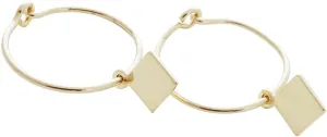HONEYCAT Magic Charm Diamond Hoops in 18k Gold Plate, 18k Rose Gold Plate, or Silver Rhodium Plate