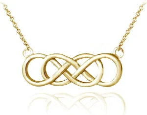 Hoops & Loops Sterling Silver Double Infinity Necklace