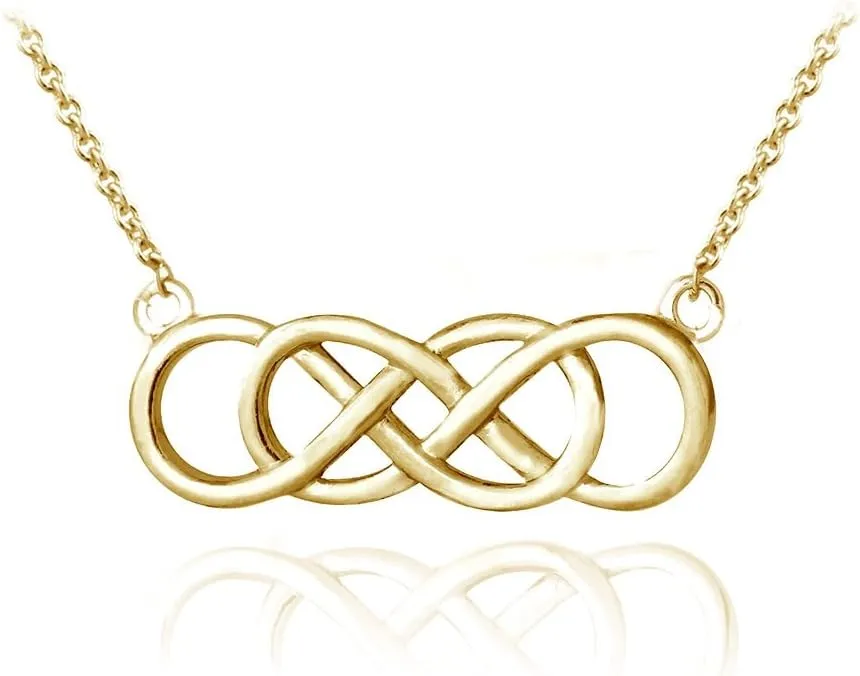 Hoops & Loops Sterling Silver Double Infinity Necklace