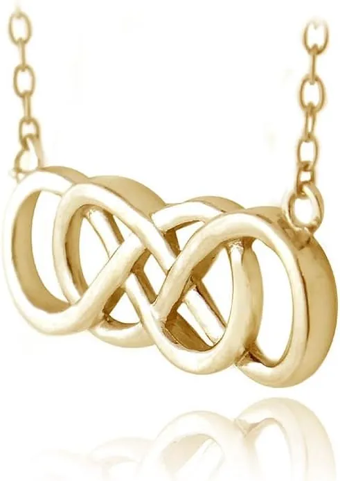 Hoops & Loops Sterling Silver Double Infinity Necklace