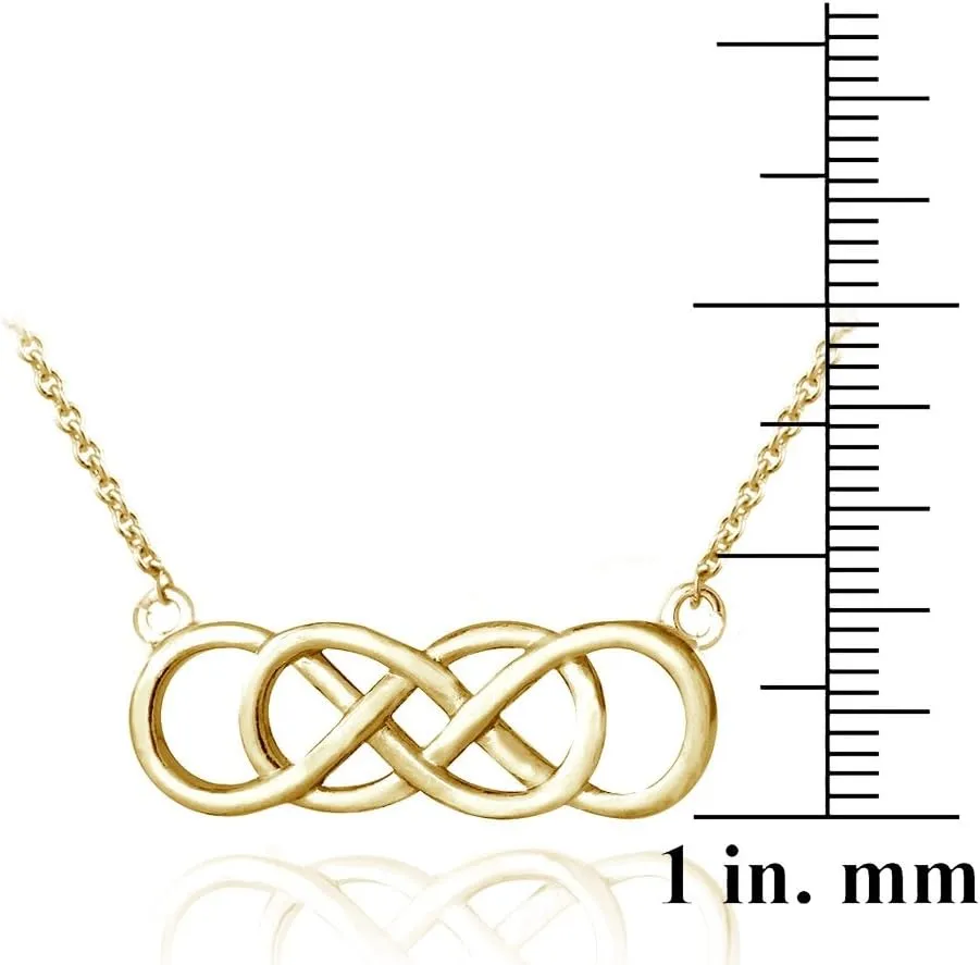 Hoops & Loops Sterling Silver Double Infinity Necklace