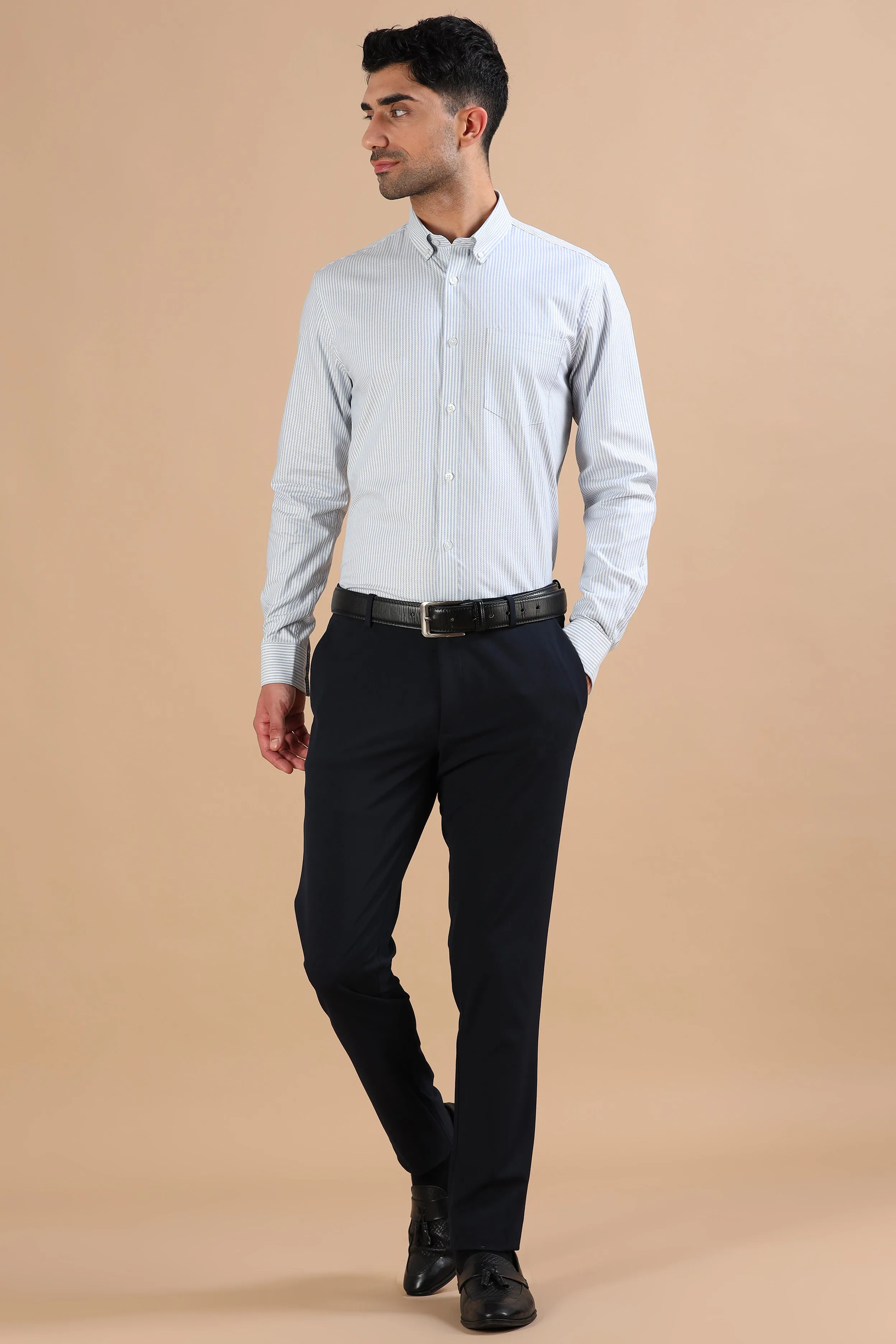 Horizon Striped Button-Down
