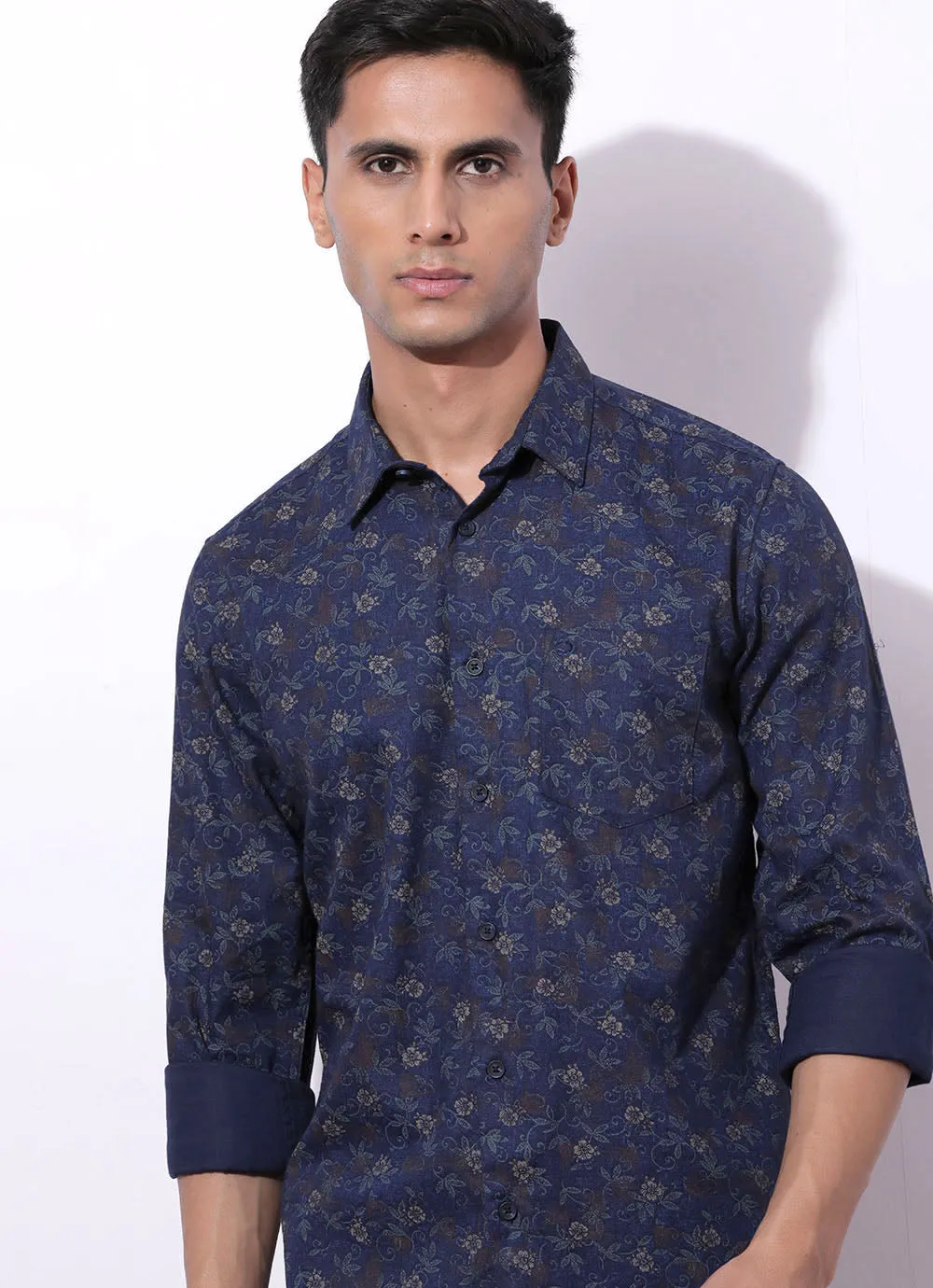 Indigo Printed Shirt