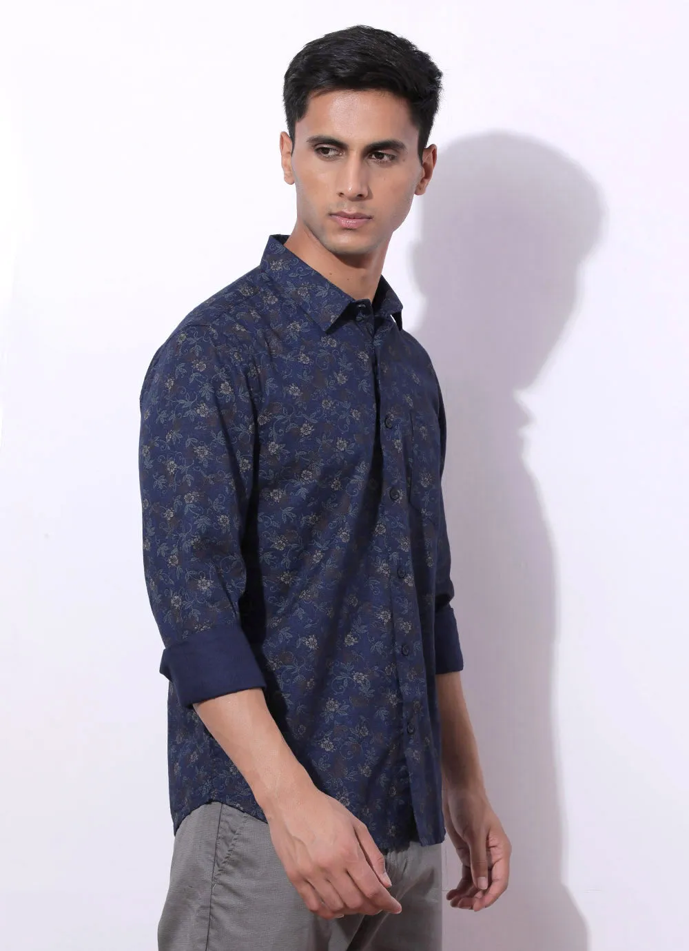Indigo Printed Shirt