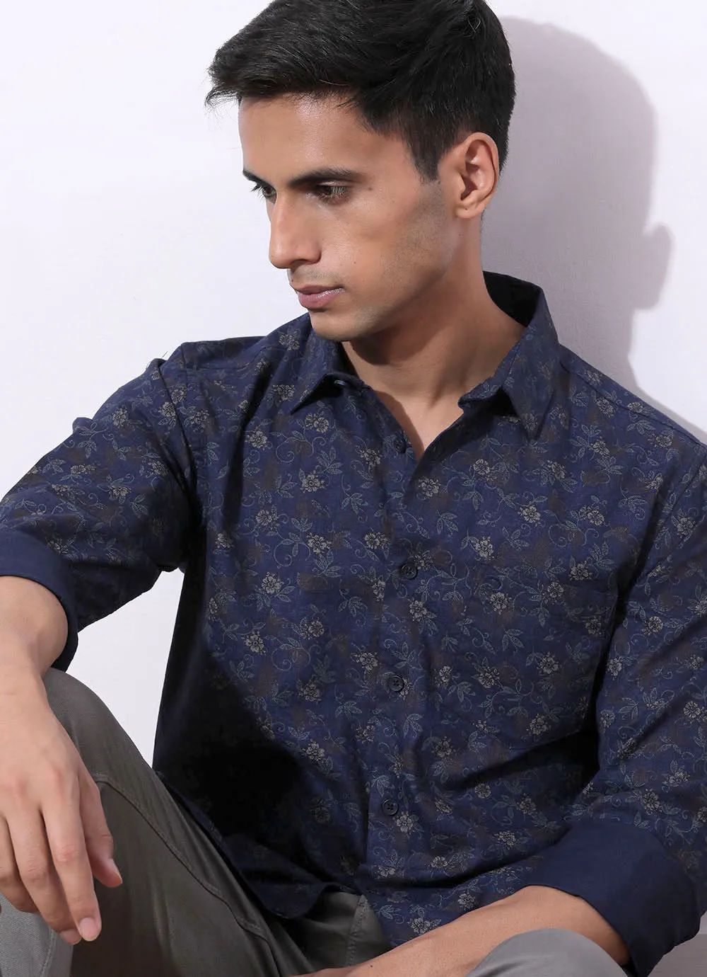Indigo Printed Shirt