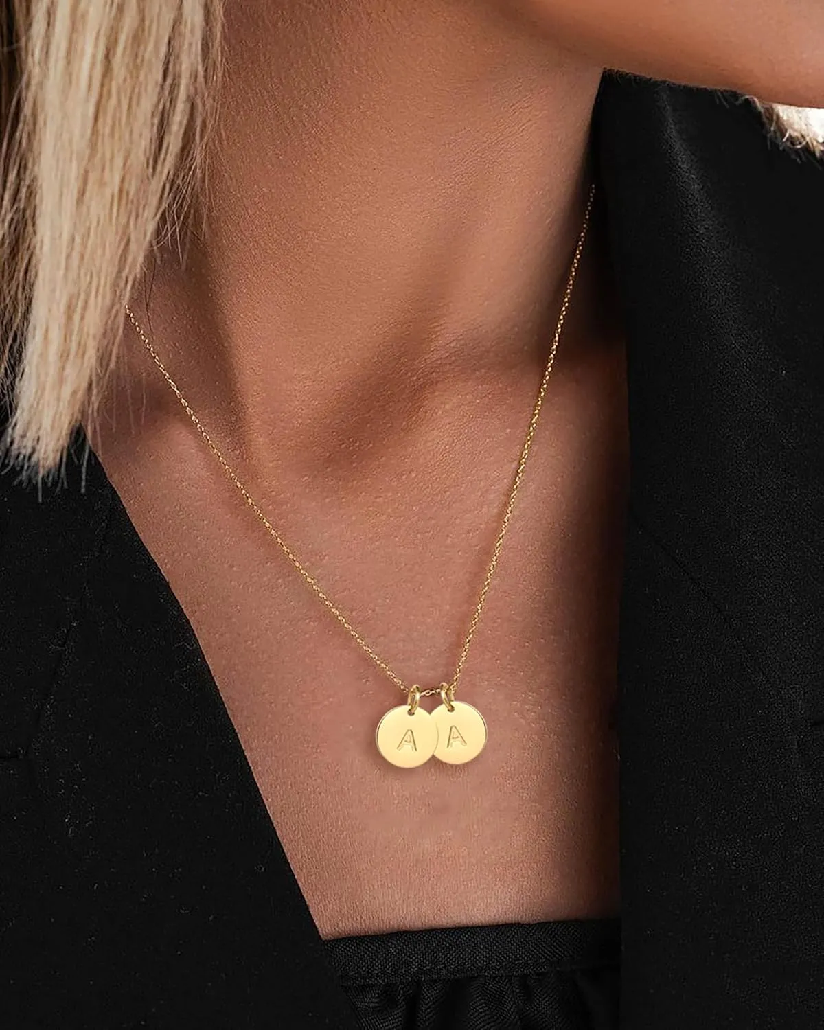 Initial Necklaces for Women,18K Gold Plated Dainty Letter Necklace for Women