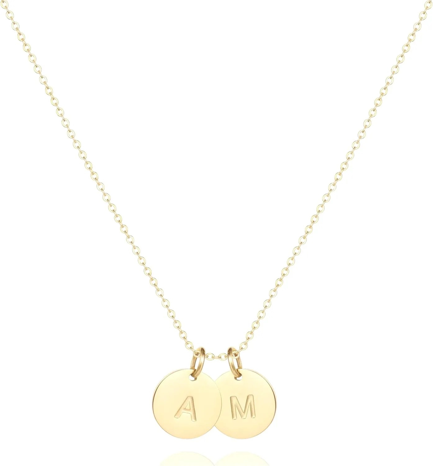 Initial Necklaces for Women,18K Gold Plated Dainty Letter Necklace for Women