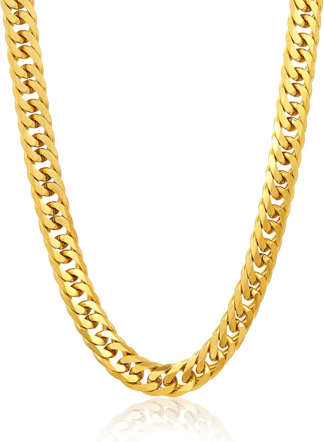 Invicta Jewelry Men's Double Curb Chain Stainless Steel Necklace (11.5mm) - 24"