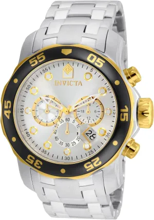Invicta Men's 80040 Pro Diver Analog Display Swiss Quartz Silver Watch