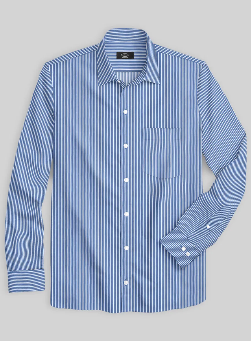Italian Lombardo Mariner Blue Stripes Shirt