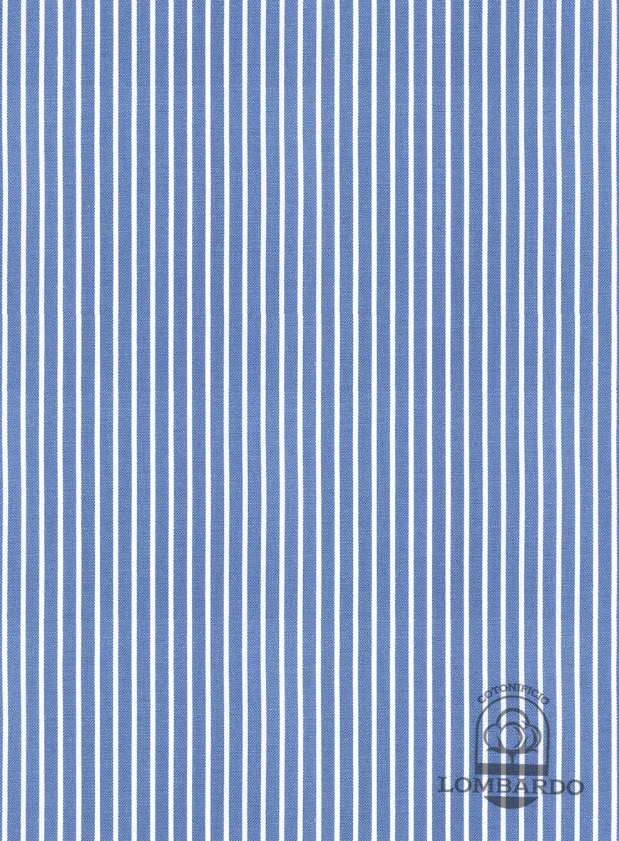 Italian Lombardo Mariner Blue Stripes Shirt
