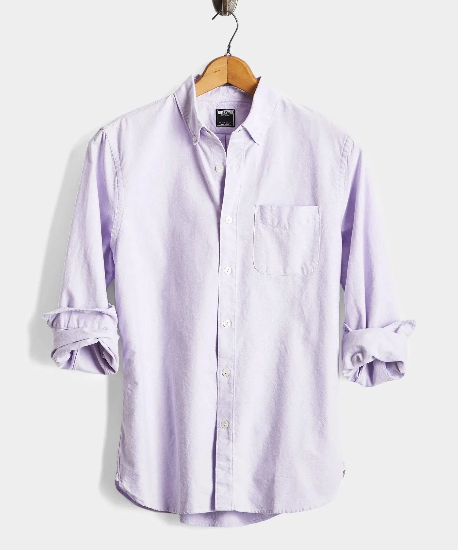 Japanese Selvedge Oxford Button Down Shirt in Lavender