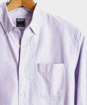 Japanese Selvedge Oxford Button Down Shirt in Lavender