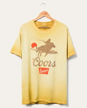 Junk Food Coors Banquet Cowboy Flea Market Tee - HONEY