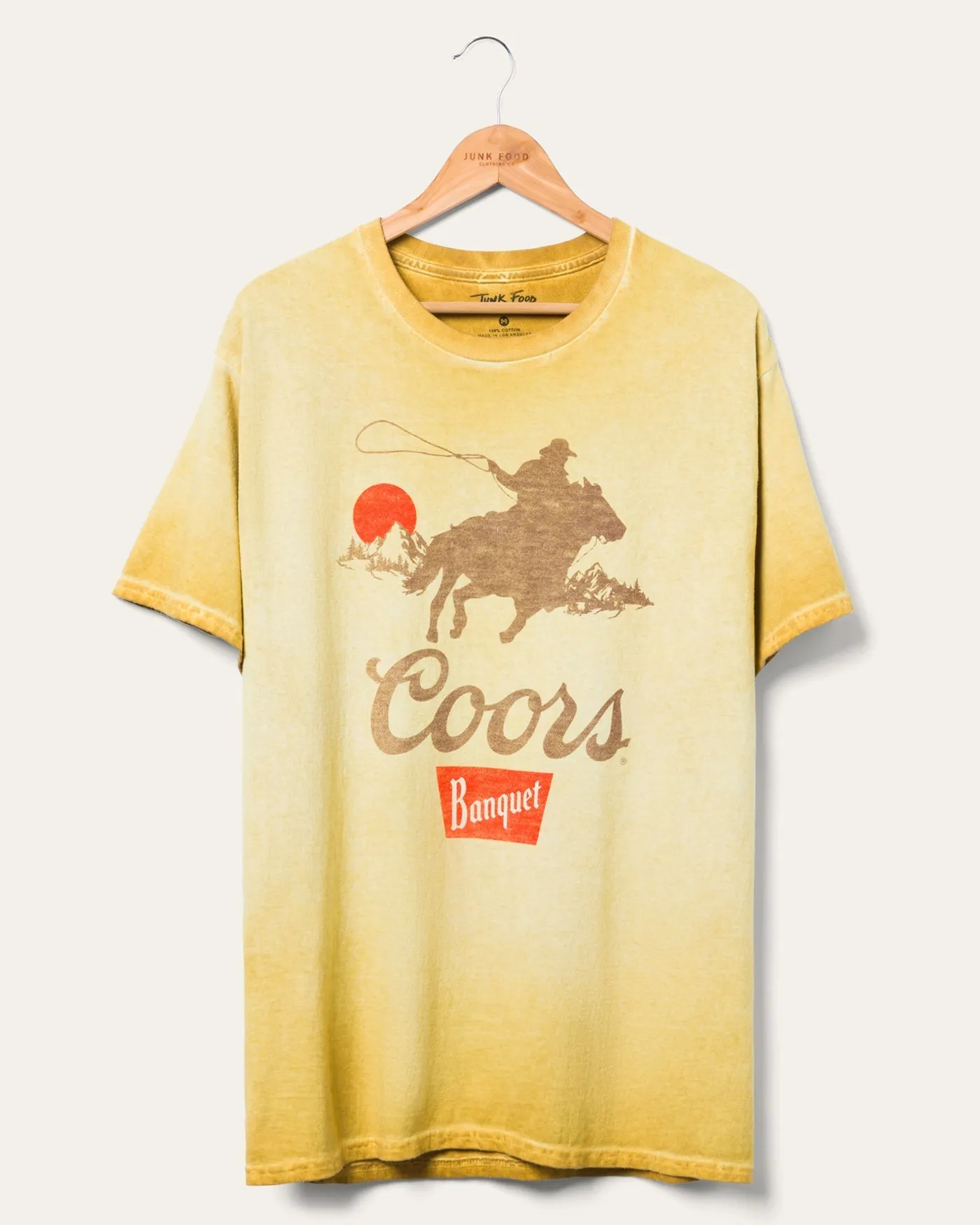 Junk Food Coors Banquet Cowboy Flea Market Tee - HONEY