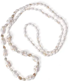 KELITCH Long Shell Pearl Necklace Conch Shell Beaded Necklace Handmade Natural Seashell Necklaces