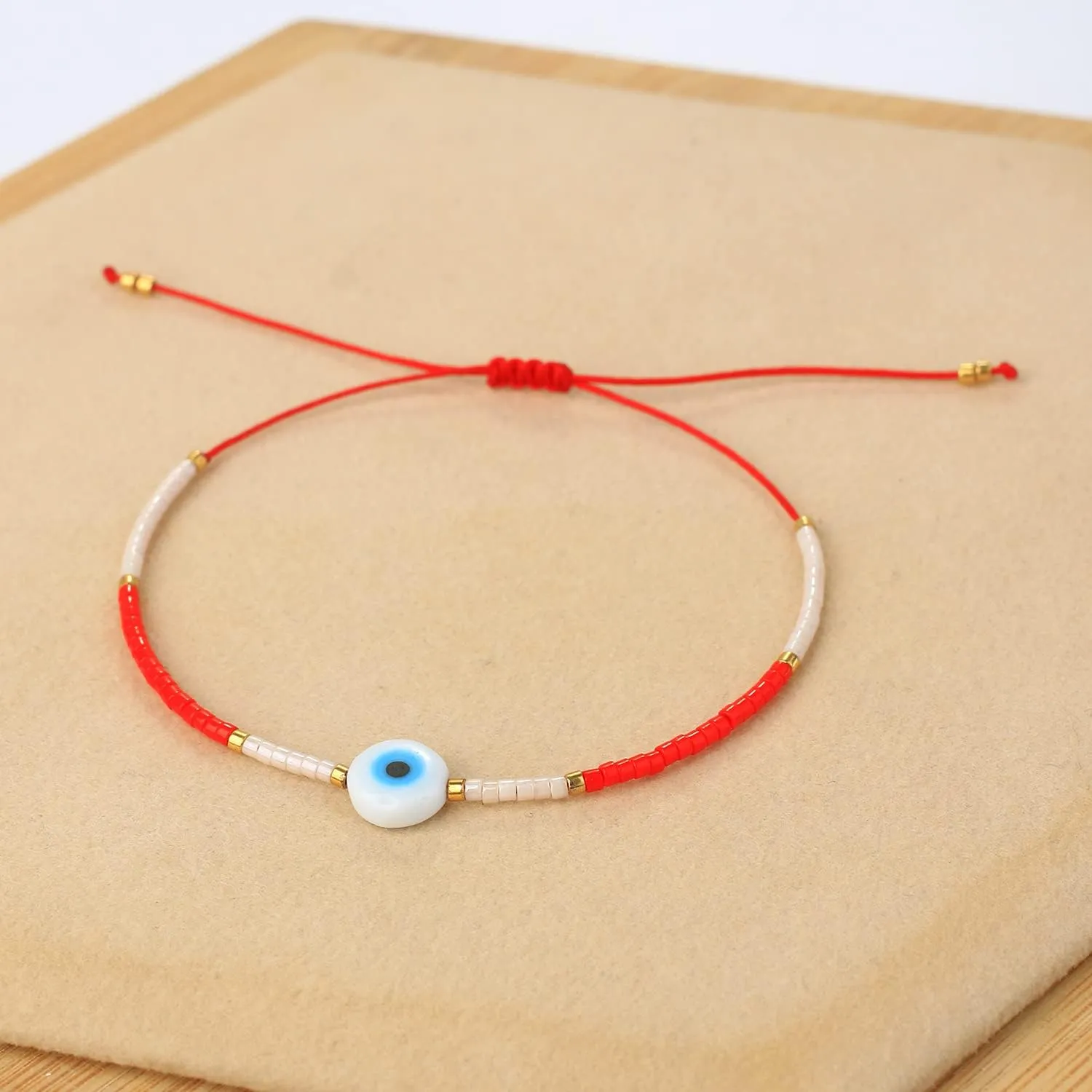KELITCH New Evil eye Bracelets Handmade Friendship Bracelets Adjustable Bracelets for Womens