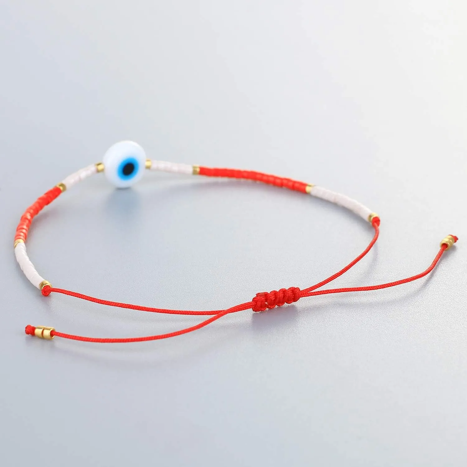 KELITCH New Evil eye Bracelets Handmade Friendship Bracelets Adjustable Bracelets for Womens
