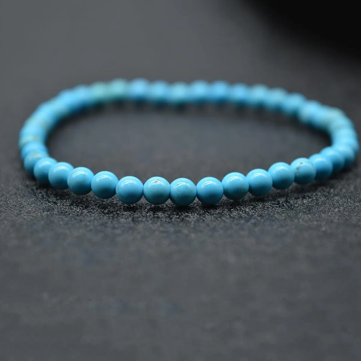 KIKILA 4mm Mini Gemstone Energy Bracelets Crushed Stone Beaded Bracelet Natural Stone Charm Beaded Small Couples Bracelets for Women