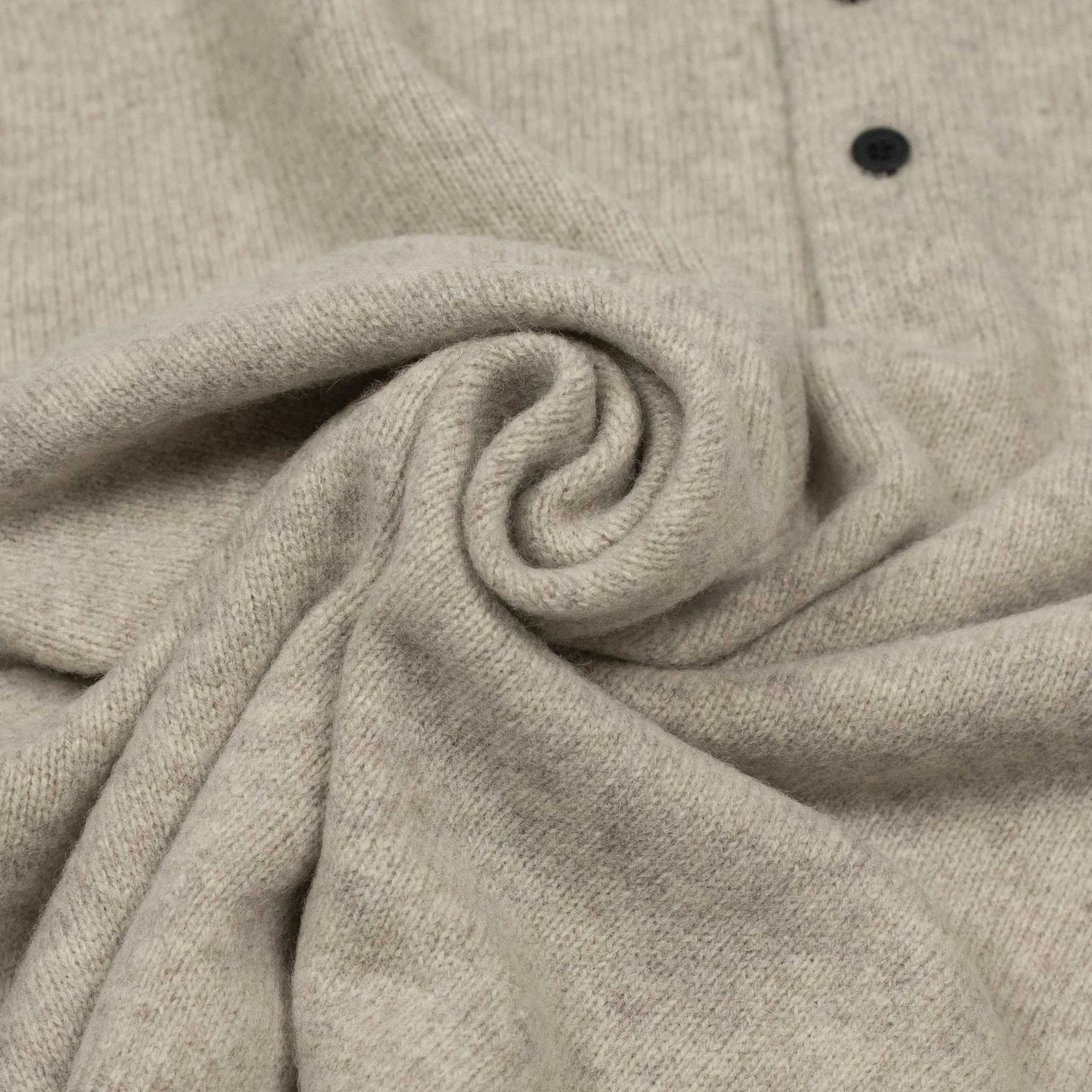 Knit polo in beige wool