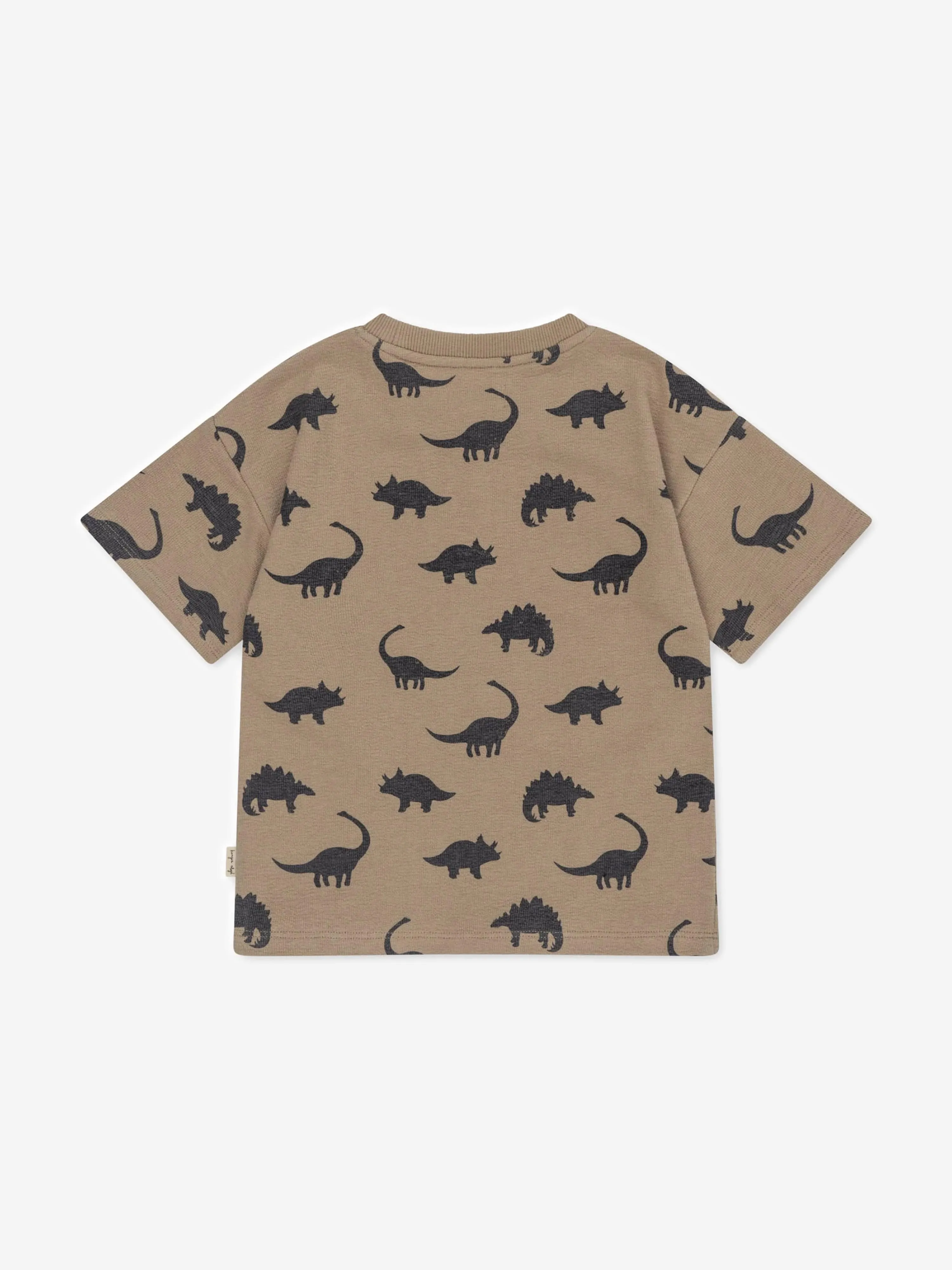 Konges Sløjd Boys Obi Dino T-Shirt in Beige