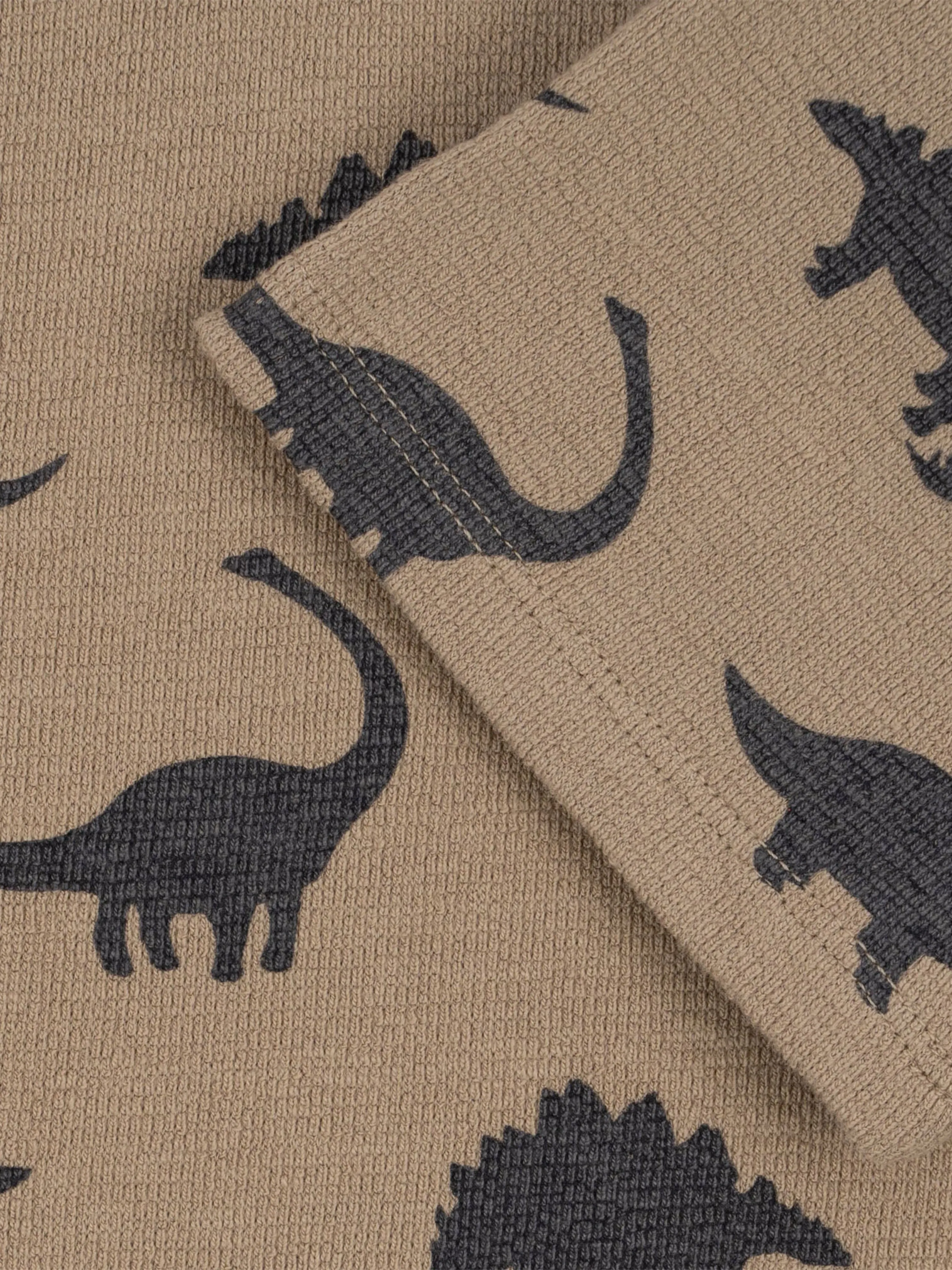 Konges Sløjd Boys Obi Dino T-Shirt in Beige
