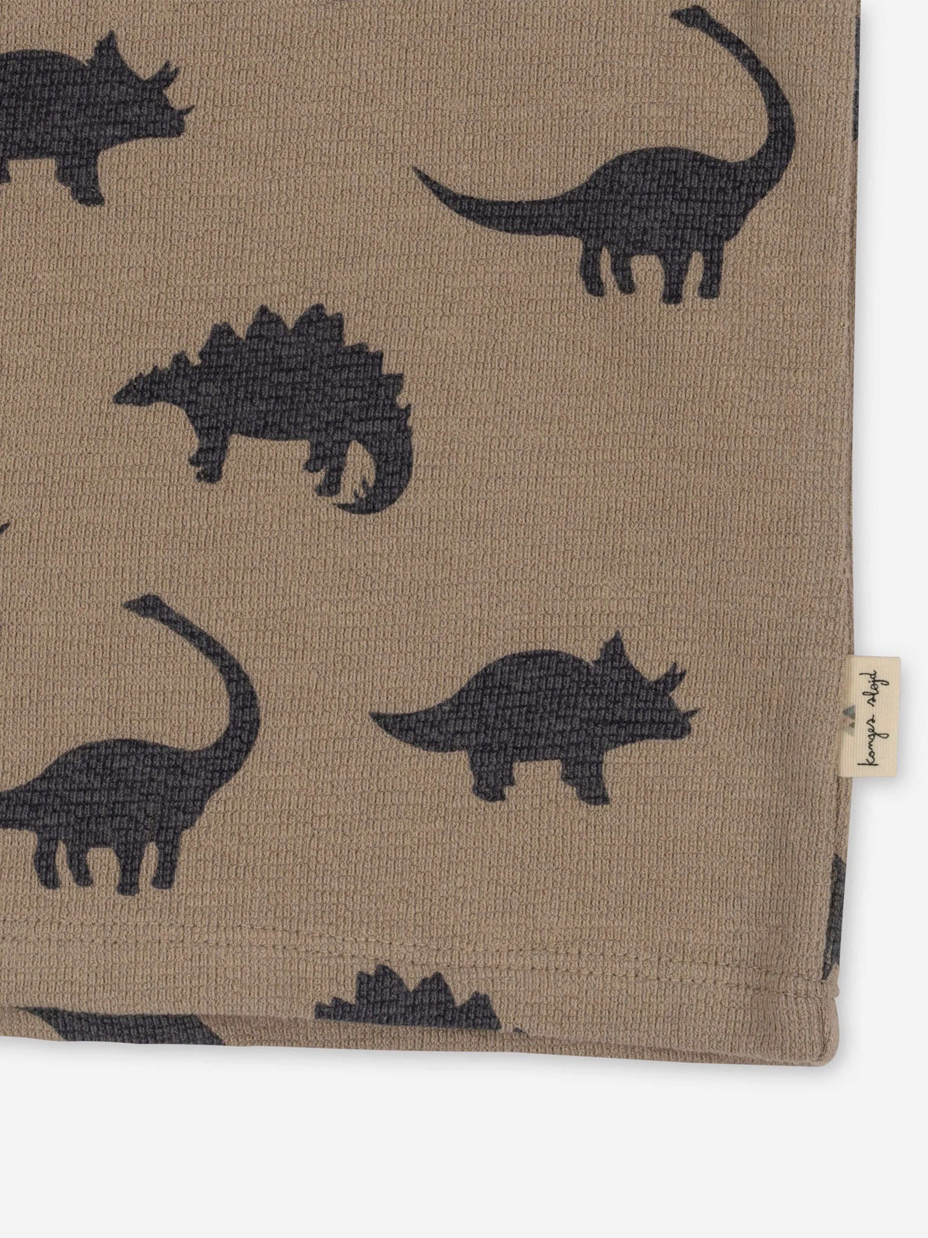 Konges Sløjd Boys Obi Dino T-Shirt in Beige