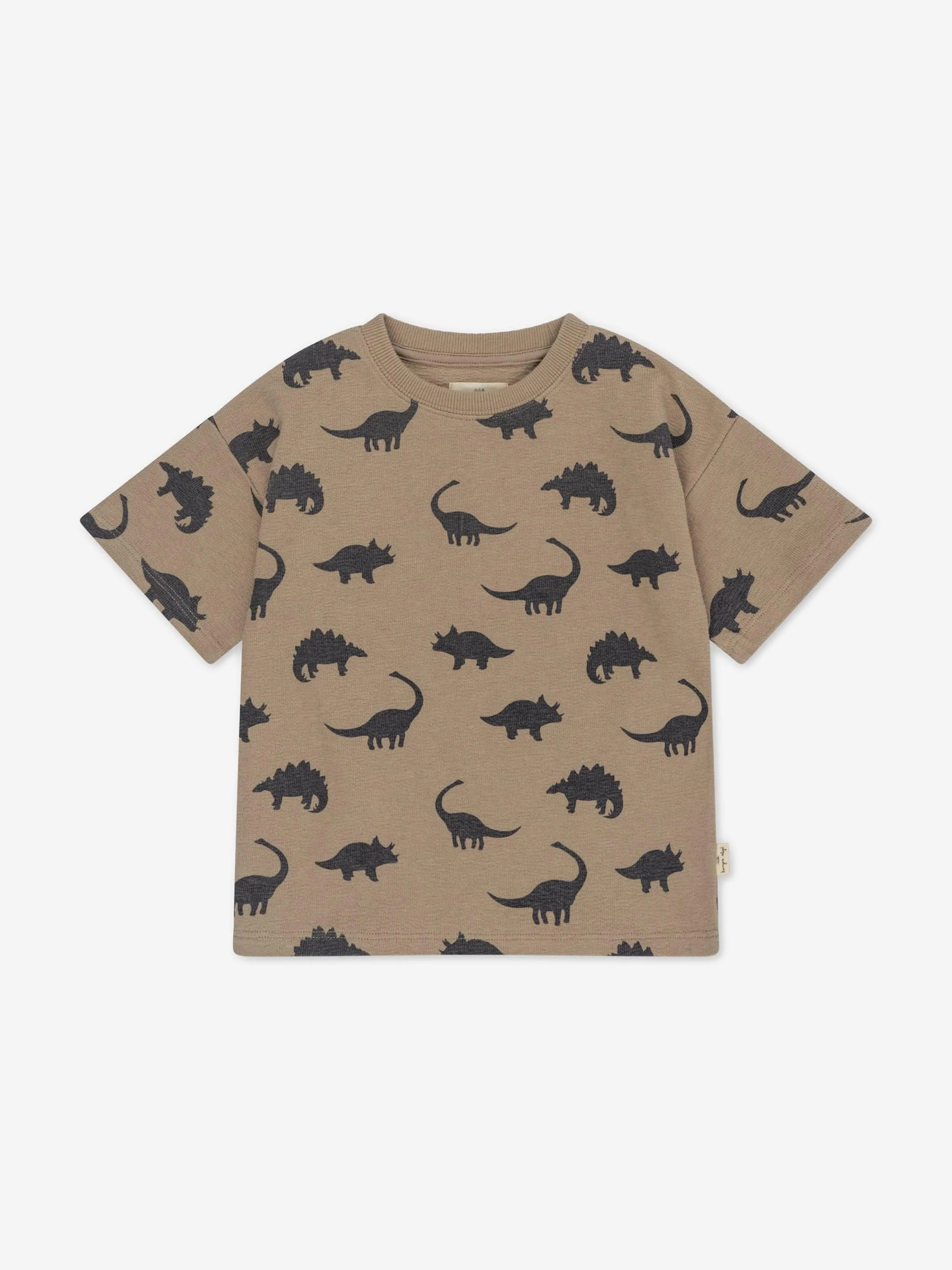 Konges Sløjd Boys Obi Dino T-Shirt in Beige