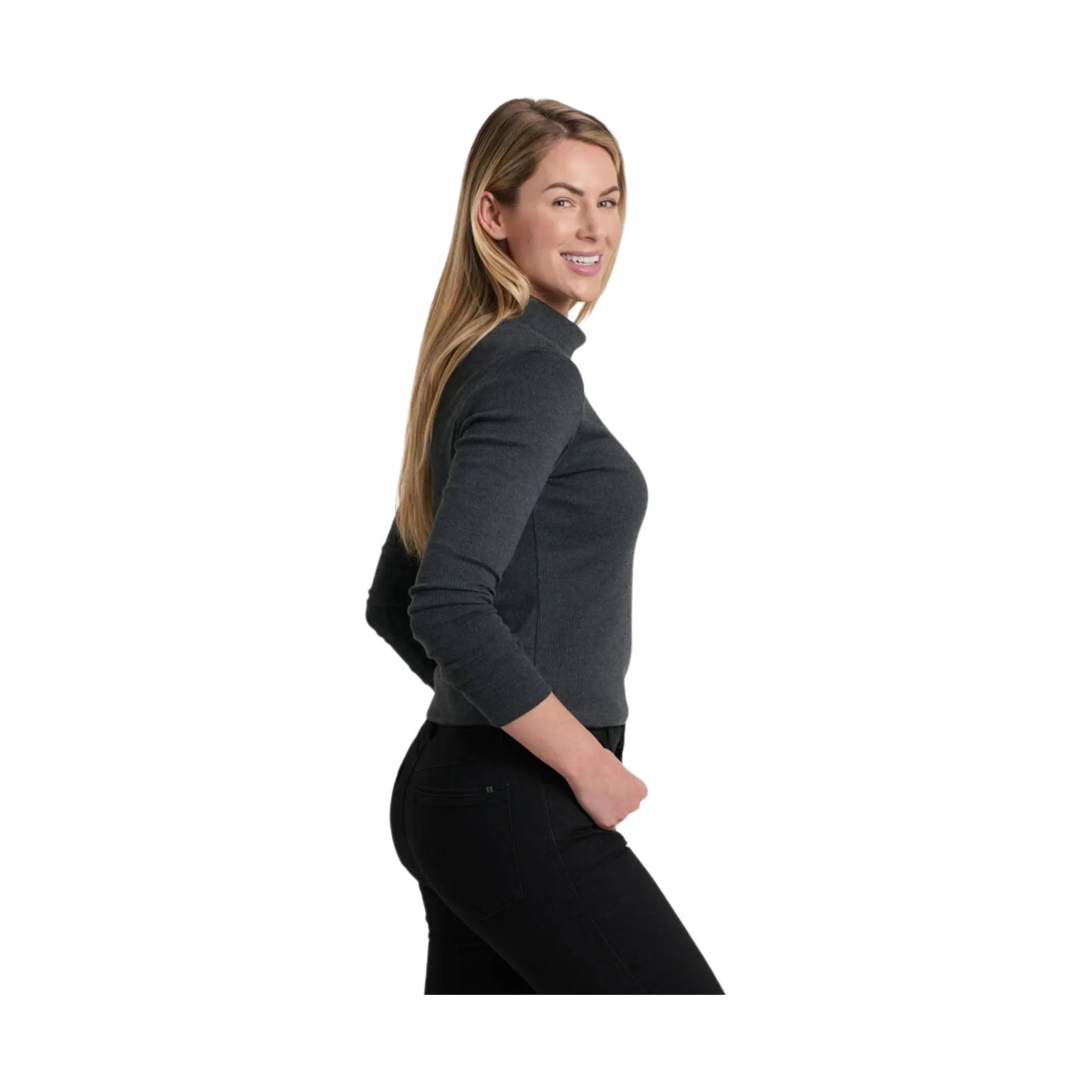 Kuhl Women's Verona Rib Long Sleeve Shirt - Charcoal