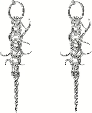 KVK Drop Dangle Earrings For Women Gothic Spider Platinum Plated Bronze Hypoallergenic Non Piercing Clip on Earring Unique Jewelry Trendy Statement For Men