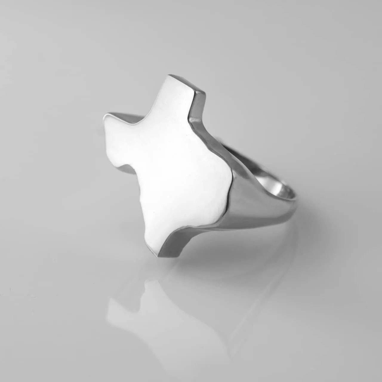 LA BLINGZ Sterling Silver Polished Texas Ring
