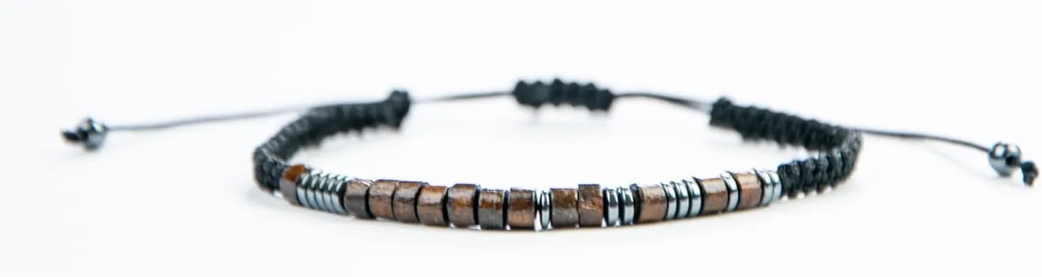 LG Gifts Ltd. Braided Morse Code Bible Verse And Christian Affirmation Bracelet | Adjustable Cotton Rope Bracelet With Plastic And Wood Beads, Christian Jewelry For Men And Women