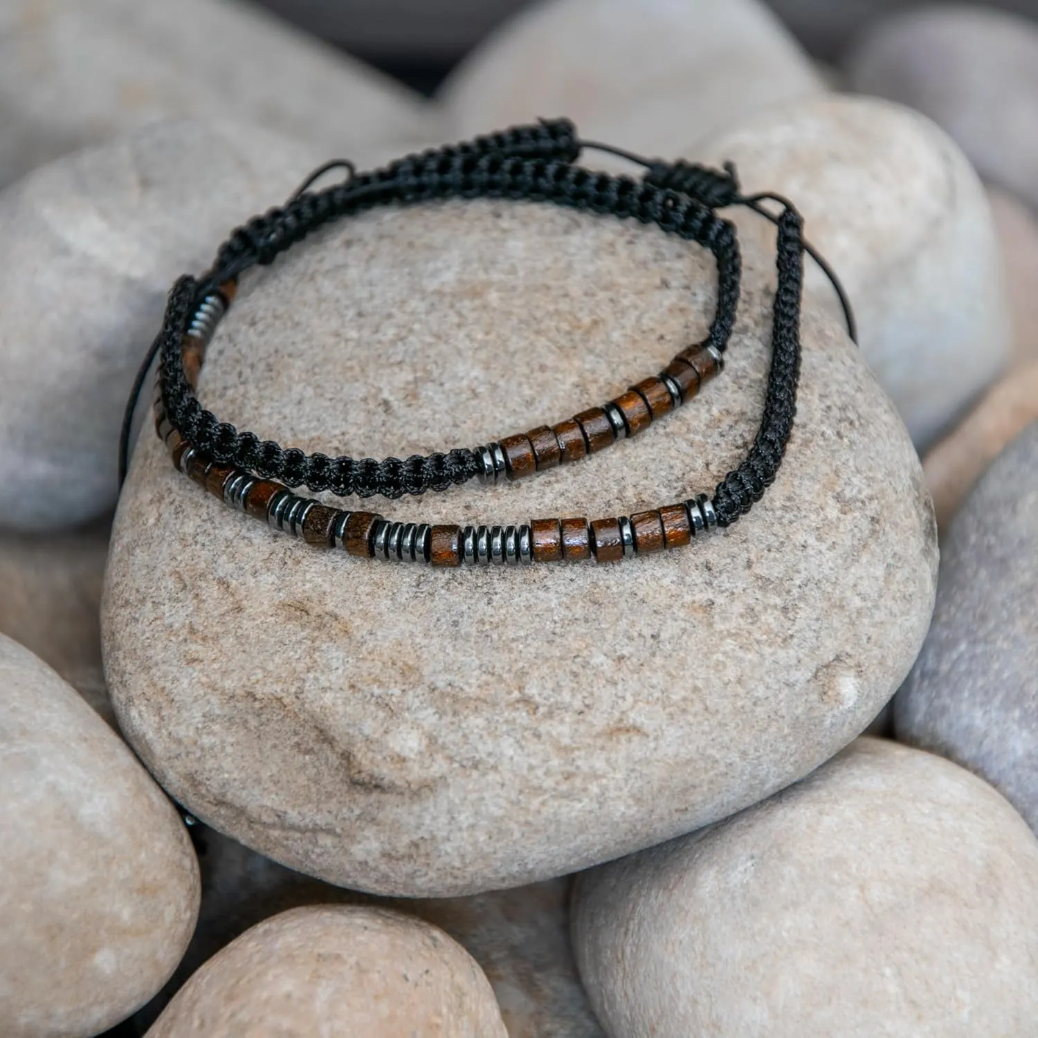 LG Gifts Ltd. Braided Morse Code Bible Verse And Christian Affirmation Bracelet | Adjustable Cotton Rope Bracelet With Plastic And Wood Beads, Christian Jewelry For Men And Women