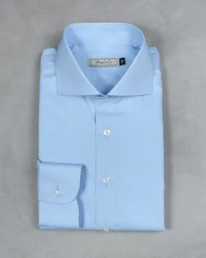 Light Blue Plaid Cotton Shirt
