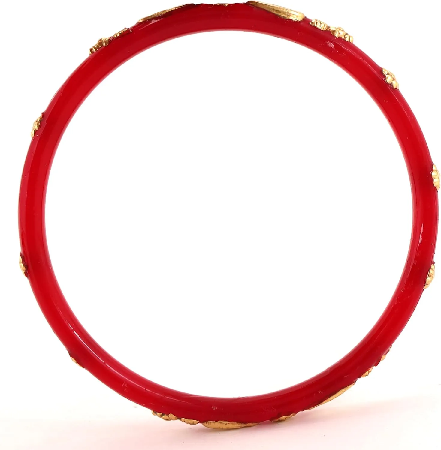Meenakshi imitation Set of 4 Red Gold Plated Pola Bangles Handcrafted Gift For Her Indian Bollywood Designer Women Jewelry Bangle Bracelets Kangan