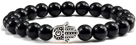 men black lava matte beads natural volcanic stone bracelets bangles women yoga prayer gift hand bracelet