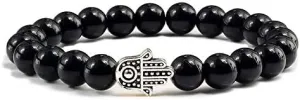 men black lava matte beads natural volcanic stone bracelets bangles women yoga prayer gift hand bracelet
