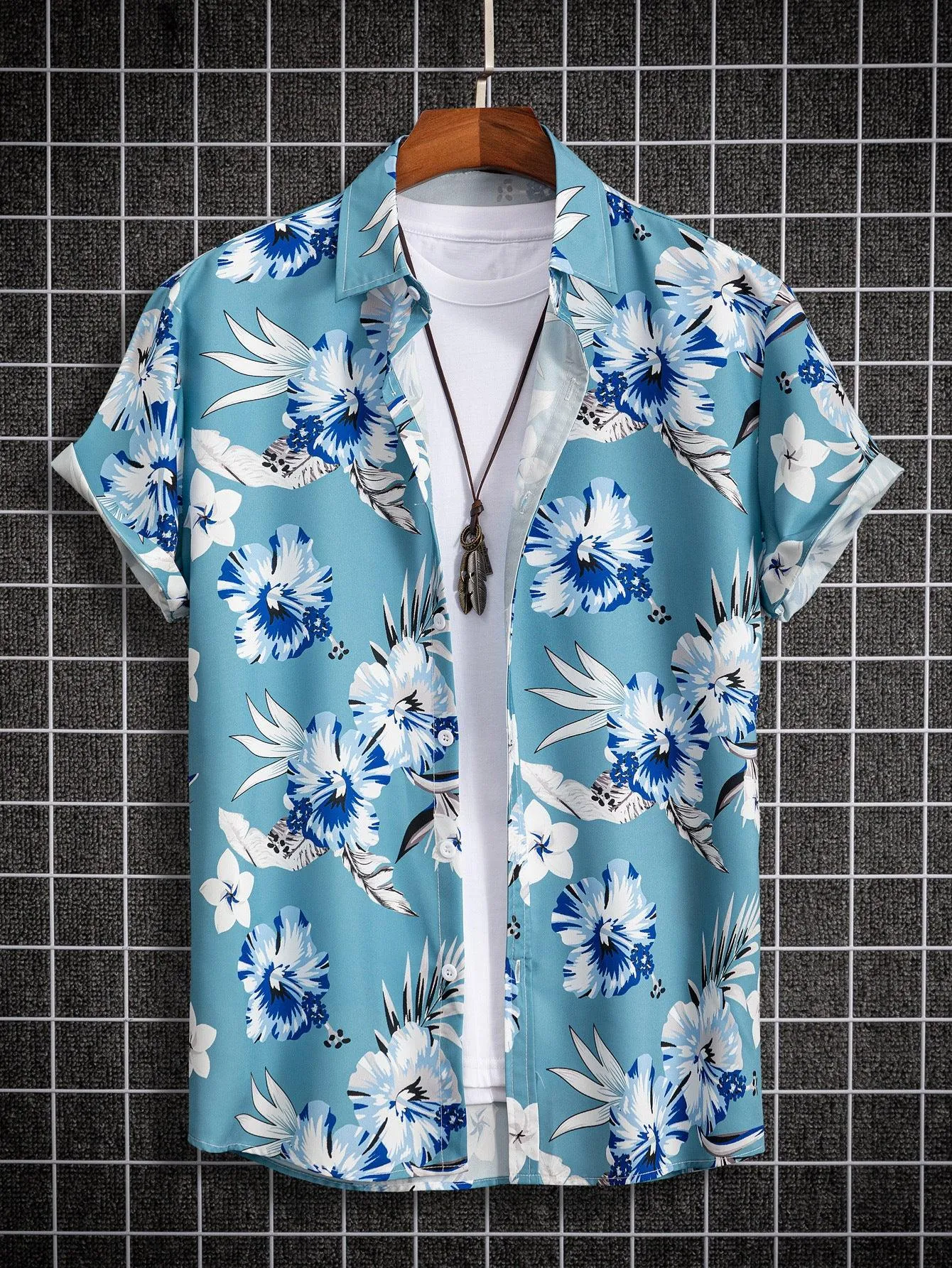 Men Fashion Digital Printed Shirts Are Simple And Fashionable