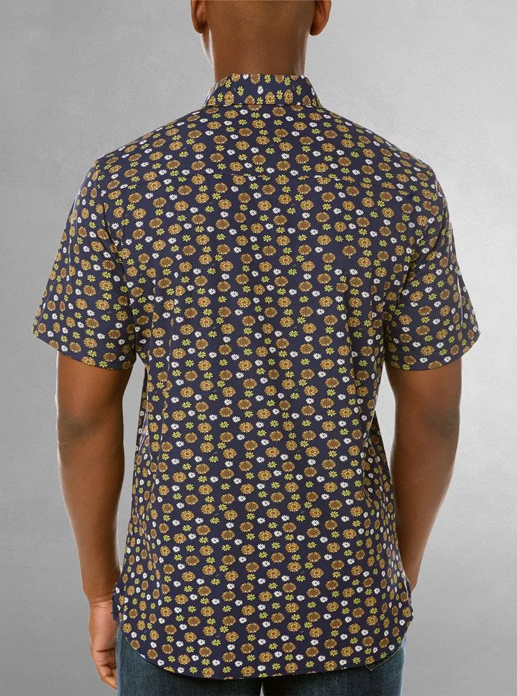 Men's casual short sleeve stretch shirt