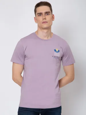 Mens Front And Back Print Round Neck Tshirt
